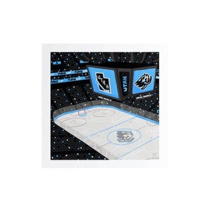 Utah mammoth hockey Leah jay illustration mini print